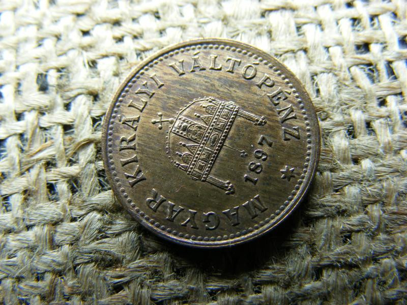 1 fillér 1897, Korona-kori magyar érme