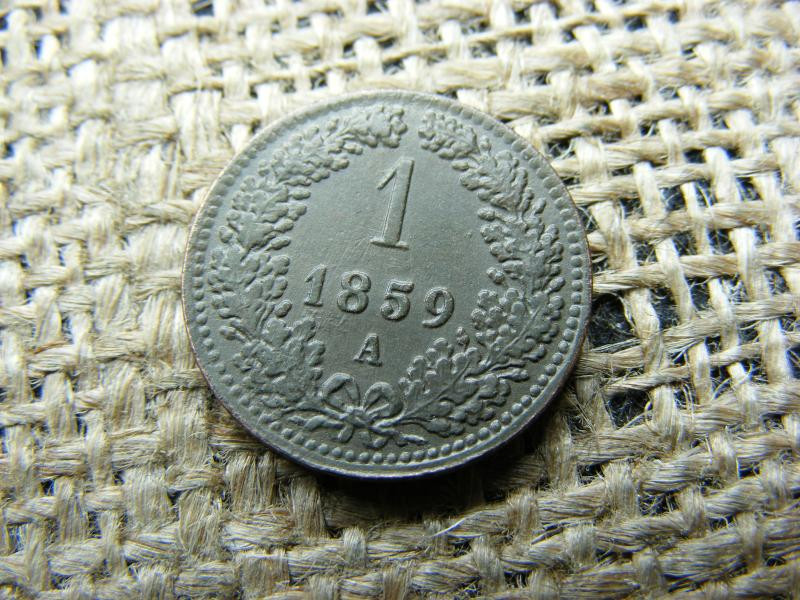 1 krajcár 1859 A, Ferenc József korona
