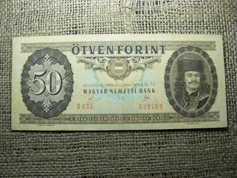 50 forintos bankjegy, 1989