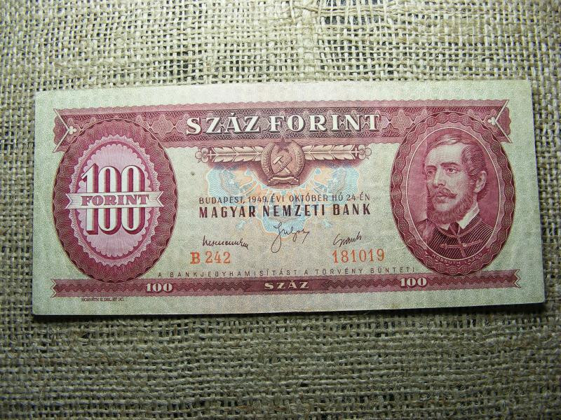 100 forintos bankjegy, 1949