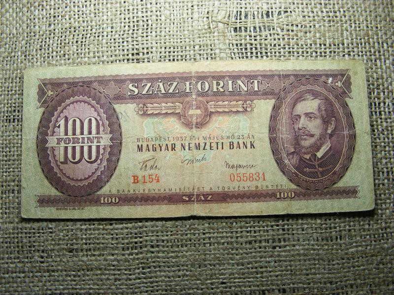 100 forintos bankjegy, 1957