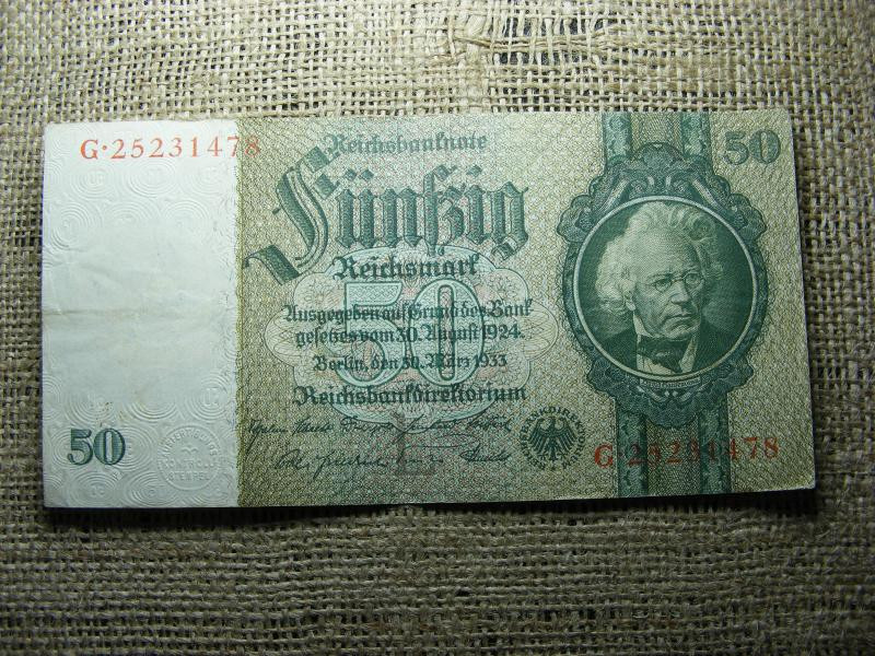 Birodalmi 50 márka, 1933, G sorozat