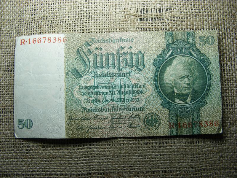 Birodalmi 50 márka bankjegy, 1933, R