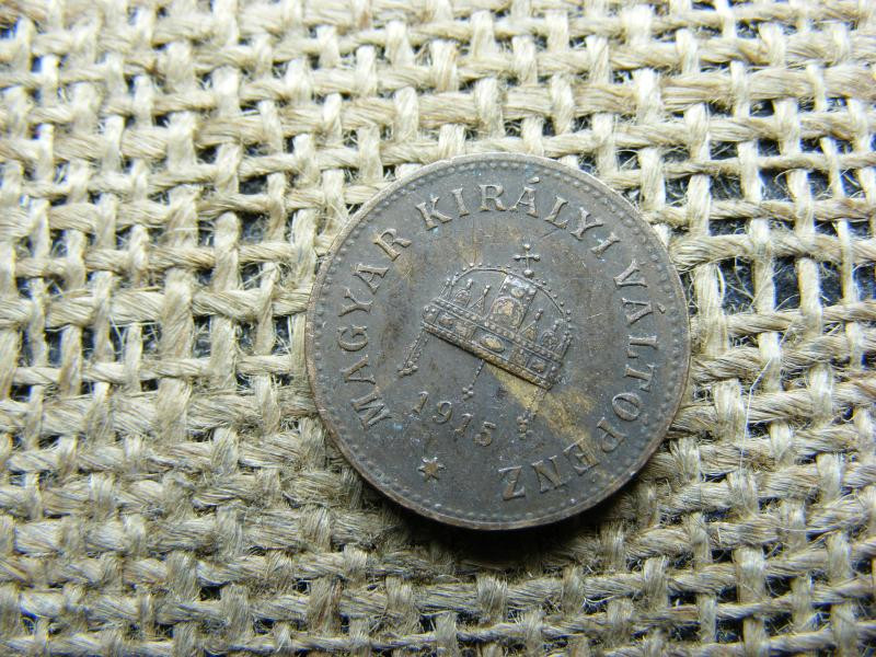 2 fillér, 1915, korona pénzrendszer