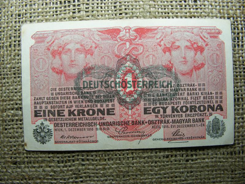 1 korona bankjegy, 1916, DÖ
