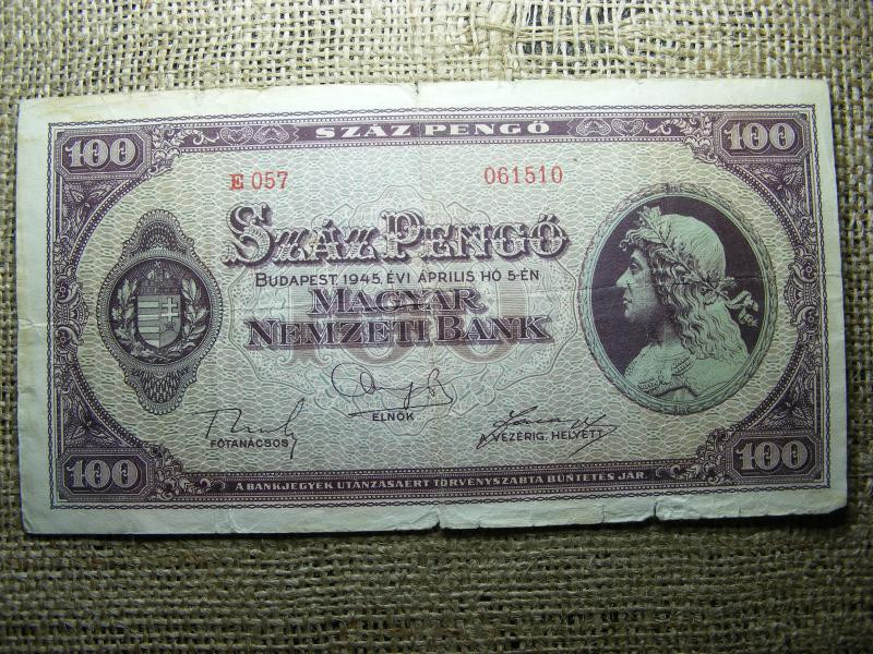 100 pengő, 1945, Makkos vízjel