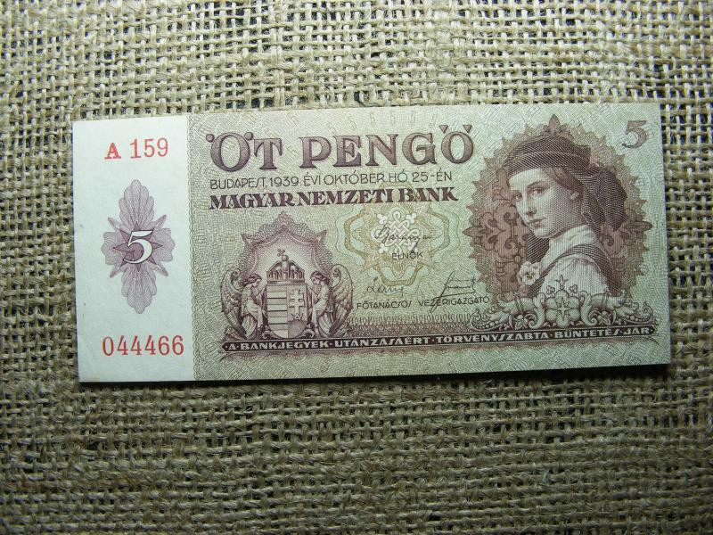 5 pengő, 1939, hajtatlan