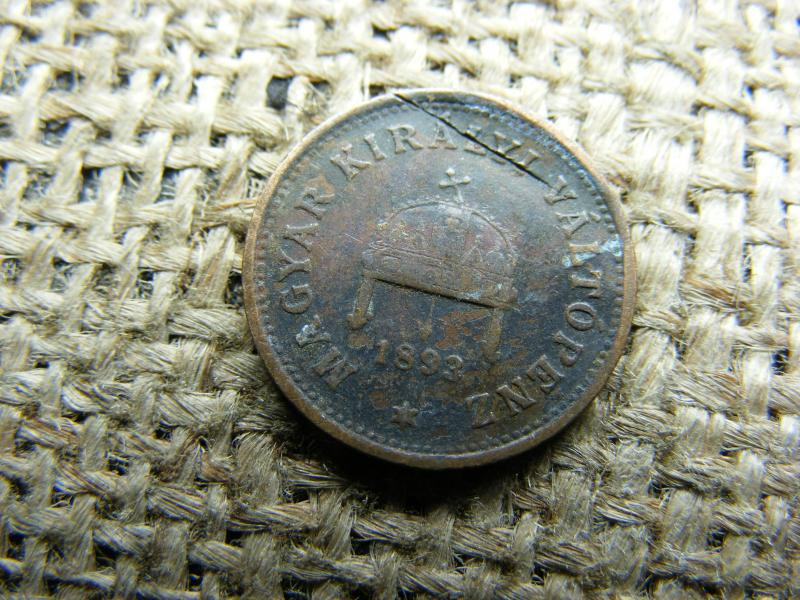 1 fillér, 1893, korona kori érme
