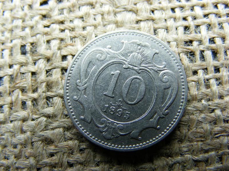 10 Heller, 1895, Korona Érme