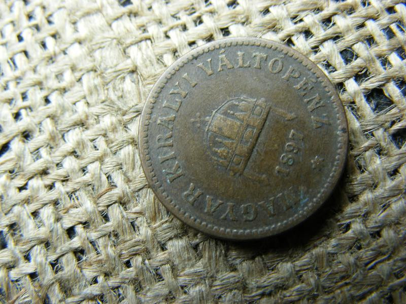 2 fillér, 1897, korona kori érme