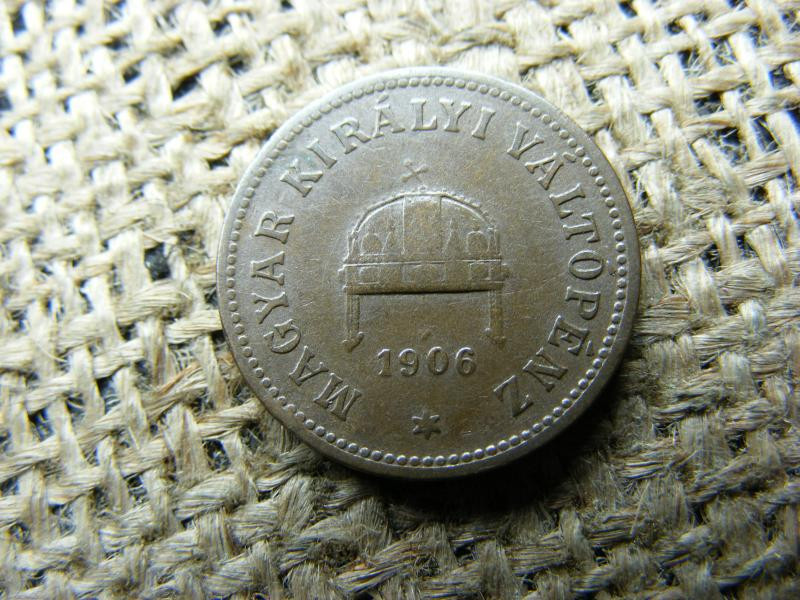 2 fillér, 1906, korona pénzrendszer