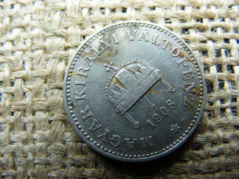 20 fillér, 1908, korona