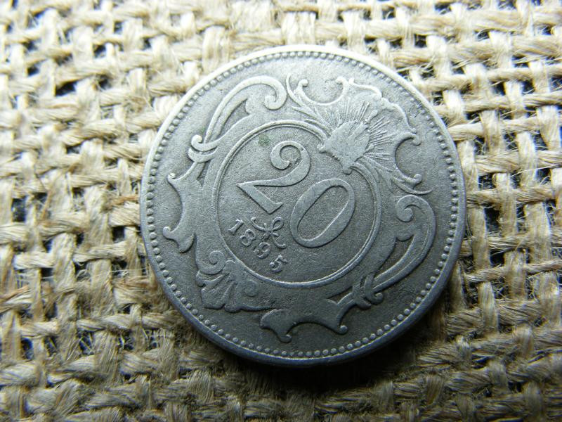 20 heller érme, 1895