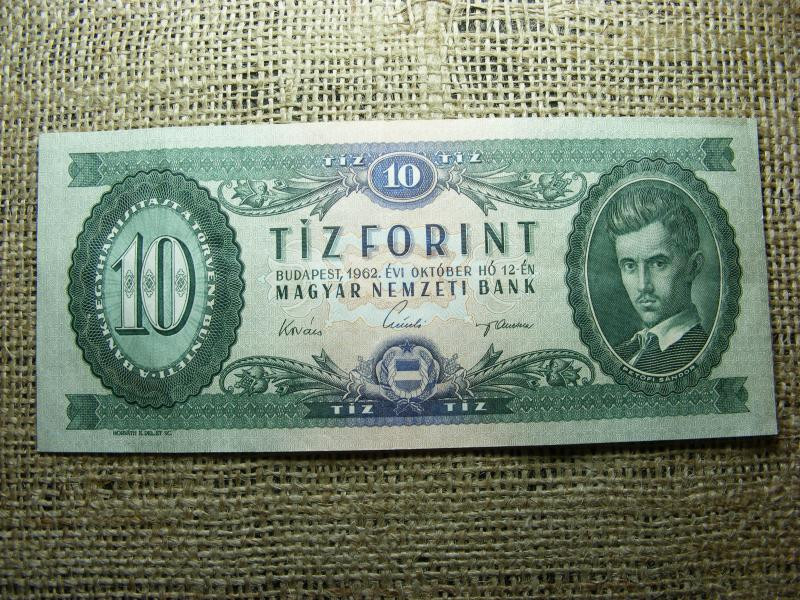 10 forintos bankjegy, 1962, vízjeles