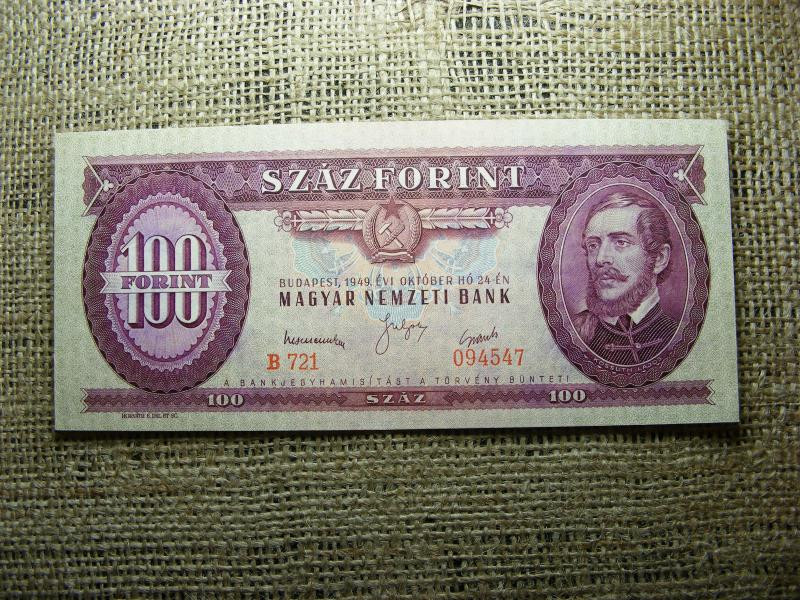 100 forintos bankjegy, 1949