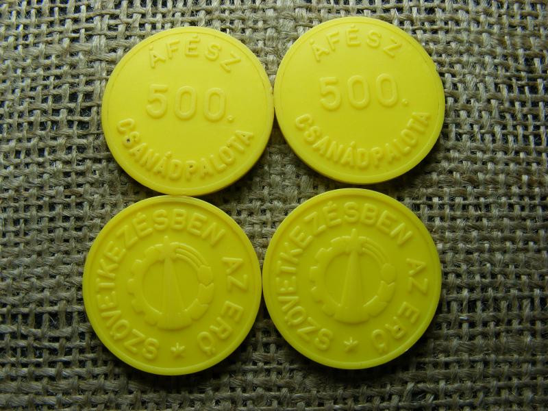 ÁFÉSZ Csanádpalota zseton, 500 Ft, kétoldalas