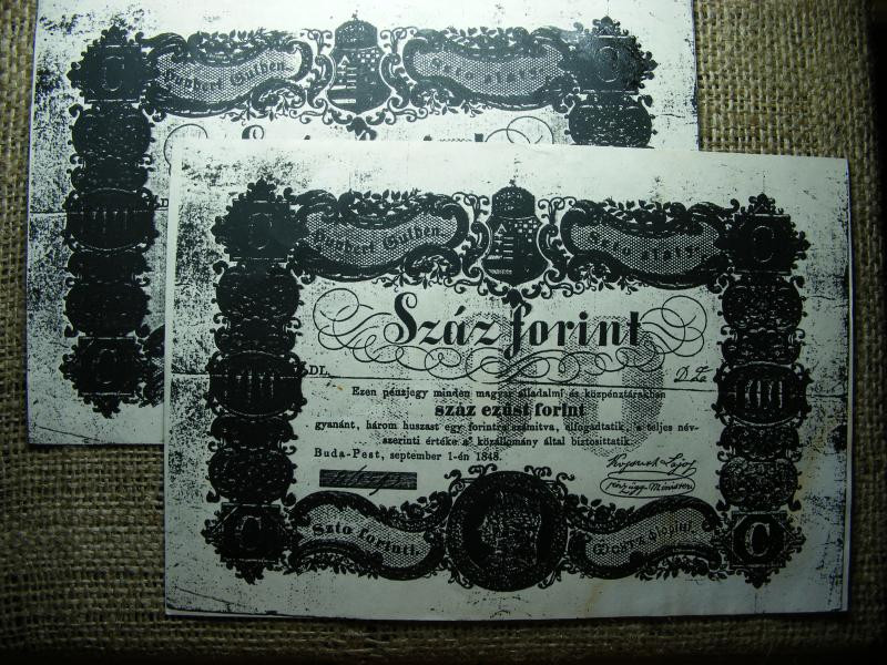 Színházi kellékpénz, 100 forint, 1848