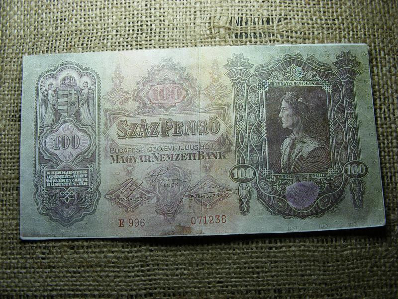 Színházi kellékpénz, 100 pengő, 1930