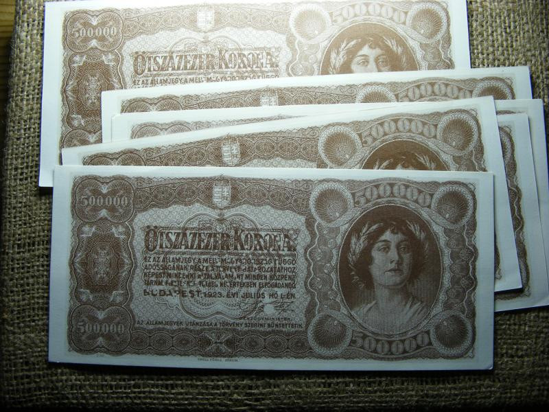 Ötszázezer Korona, 1923, kellékpénz