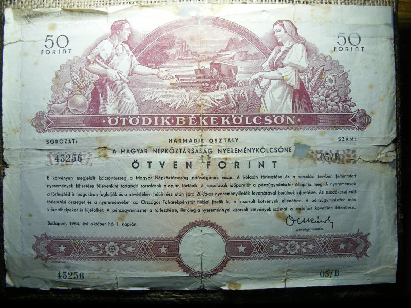 Ötven Forint, 1946, Ötödik Békekölcsön