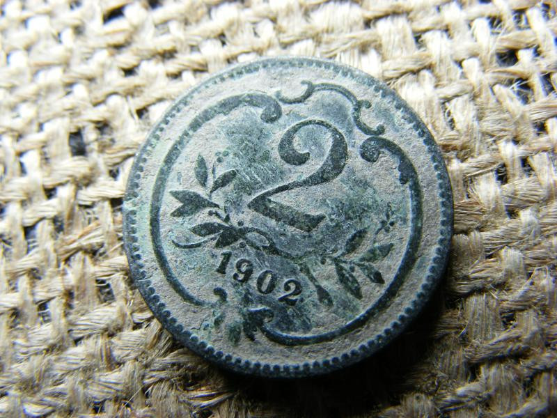 2 Heller, 1902, Korona Érme