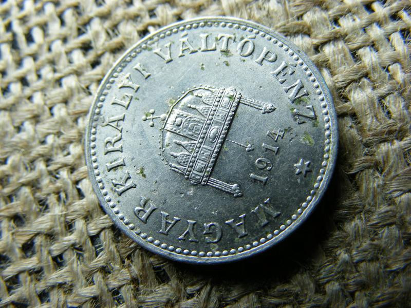 20 fillér, 1914, korona kori érme