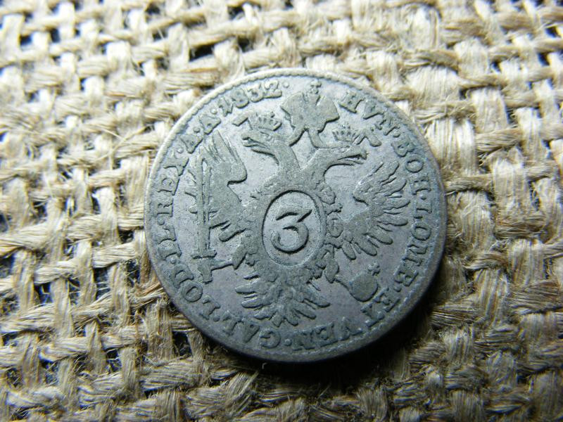 Ezüst 3 krajcár, 1832, Habsburg
