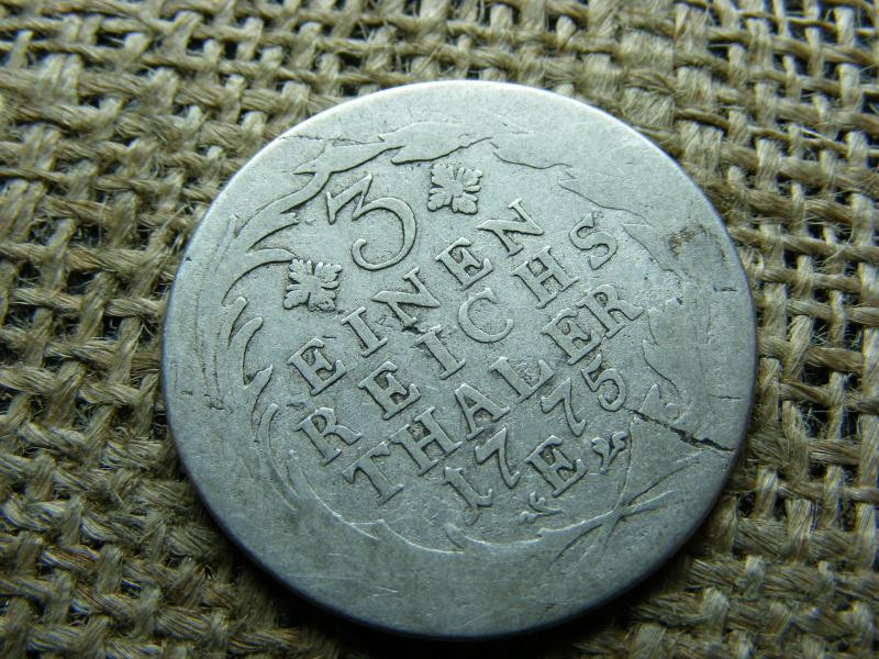 Ezüst 1/3 tallér, 1775 E