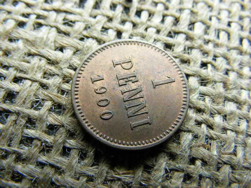 Finn 1 penni érme, 1900