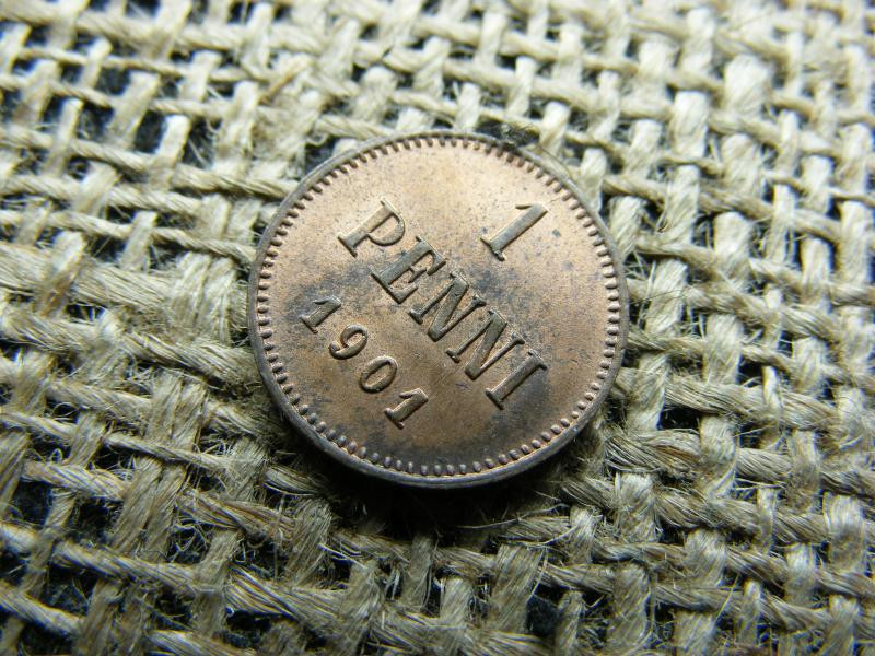 Finn 1 penni érme, 1901