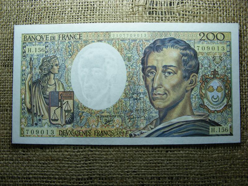Franciaország 200 frankos bankjegy, 1994, V2