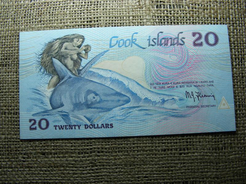 Cook-szigetek 20 dolláros bankjegy, 1987, Felming! R, V2
