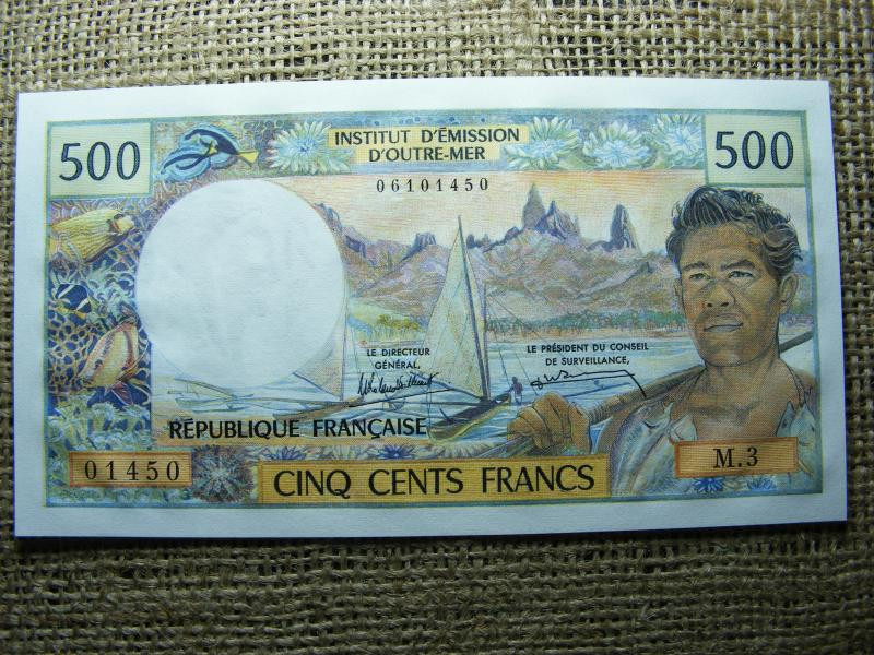 Francia Polinézia 500 frank, 1985, V2