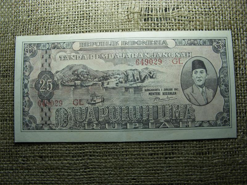 Indonézia 25 rupiah, 1947, ritka, V2