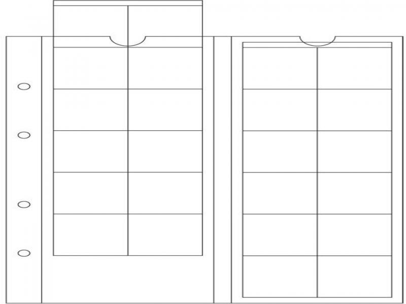 Leuchtturm OPTIMA lap, 39,5 x 38,5 mm, 24 érméhez