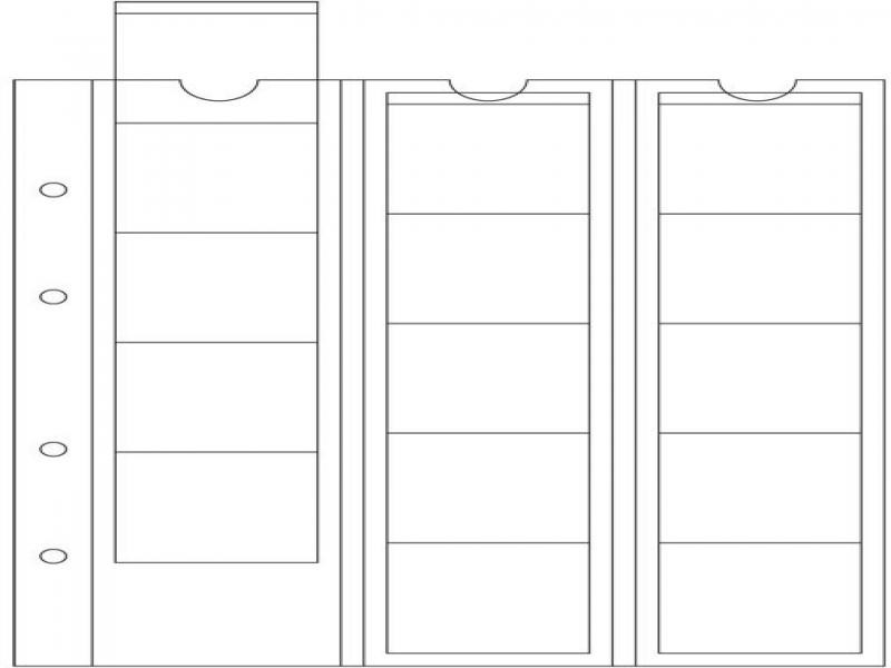 Leuchtturm OPTIMA lap, 48,0 x 46,5 mm, 15 érméhez