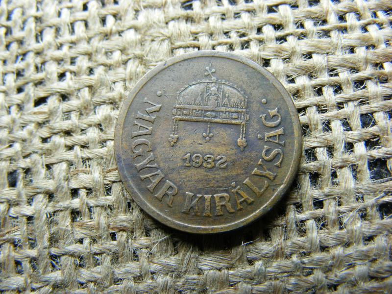 2 fillér 1932, hamis, átvésett