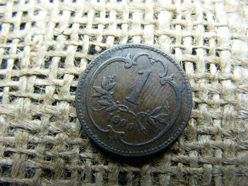 1 heller, 1900, Korona