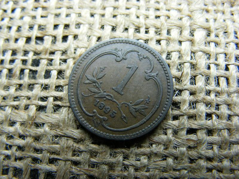 1 heller érme, 1895, Korona
