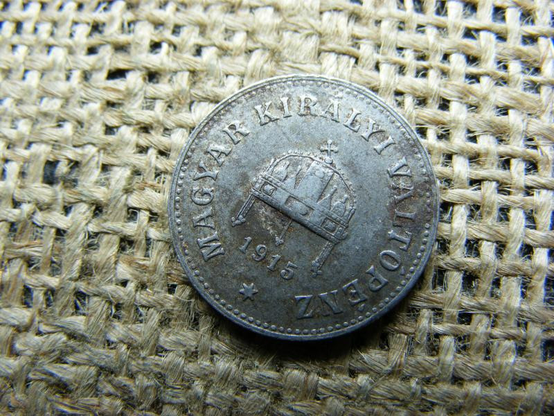 10 fillér, 1915, korona kori érme