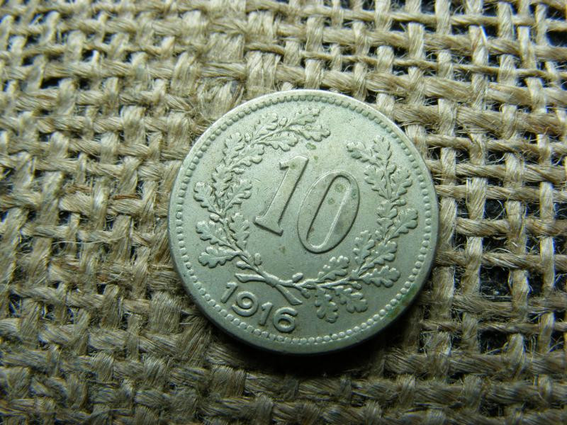 10 Heller, 1916, Korona-pénzveret