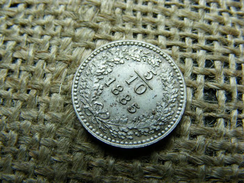 5/10 krajcár, 1885, korabeli ezüstözött