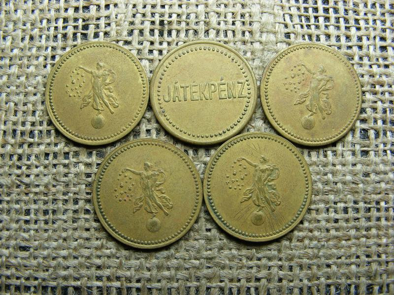 Nagyon régi játékpénz zseton, token, nagy méret