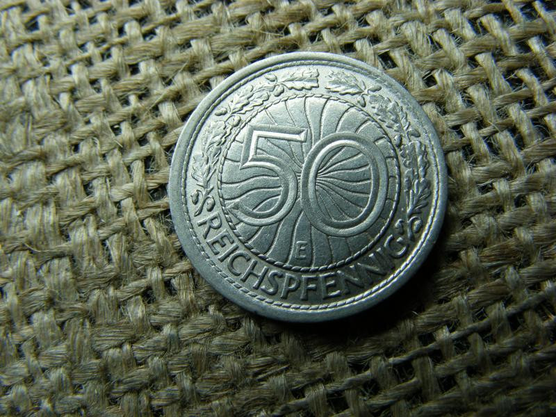 Birodalmi 50 pfennig, 1928 E, ritka