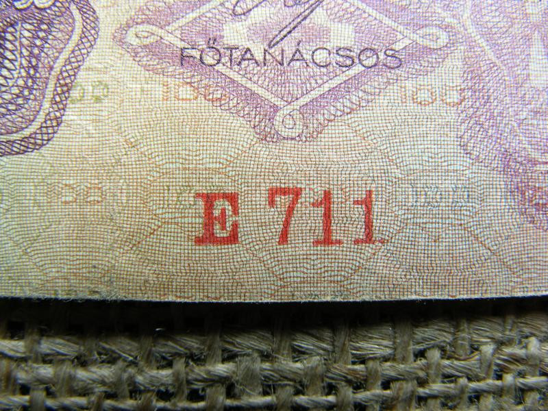 100 pengő, 1930, hibás sorozatszám