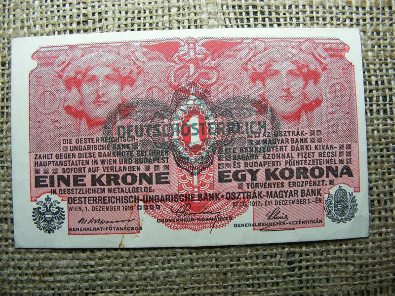 1 korona bankjegy, 1916, DÖ