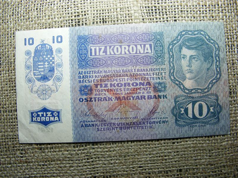 10 korona bankjegy, 1915, DÖ