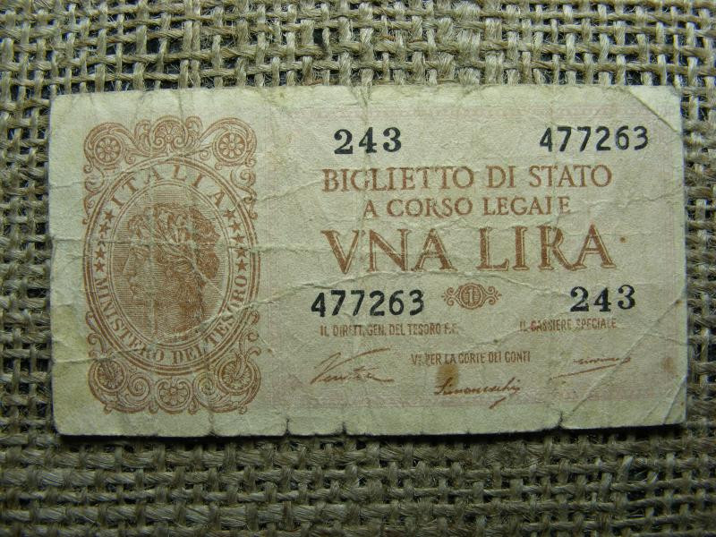 1 Lira, 1944, Olaszország