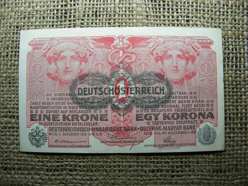 1 korona bankjegy, 1916, DÖ