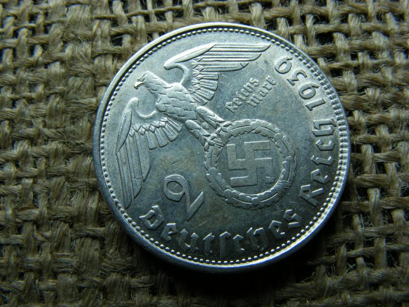 Birodalmi 2 márka, 1939, ezüst